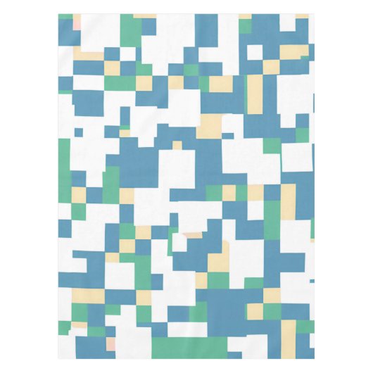 コテージコーレ市松模様にパステル春ダイニング テーブルクロス (正面)