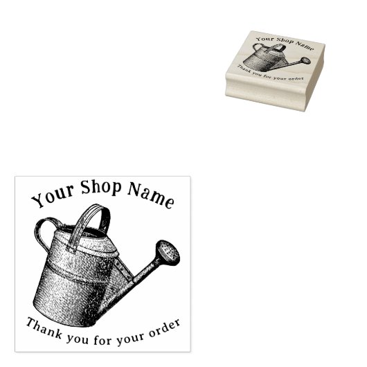 コテージコーレ散水缶テンプレートスモールビジネス ラバースタンプ (押印)