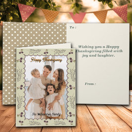 コテージコーレ素朴ビベスサンクスギビングパーソナライズ カード