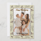 コテージコーレ素朴ビベスサンクスギビングパーソナライズ シーズンカード (正面)