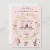 コテージコーレ茶パーティーベビーシャワー招待状 招待状 (正面)