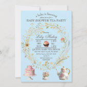 コテージコーレ茶パーティーベビーシャワー招待状 招待状 (正面)