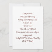 コテージコーン | ホメイ・ビベス 招待状 (裏面)