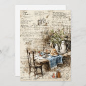 コテージコーン | 素朴茶 招待状 (正面/裏面)