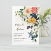 コテージコ結婚ア |フローラ素朴ガーデン 招待状 (スタンド正面)