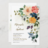 コテージコ結婚ア |フローラ素朴ガーデン 招待状 (正面/裏面)