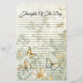 コテージシックなソフトイエローのデイリープランバインダーページ (裏面)