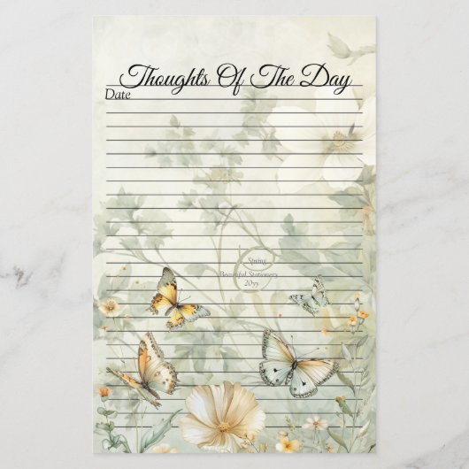 コテージシックなソフトイエローのデイリープランバインダーページ (裏面)