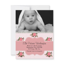 コテージシックなベビーガール誕生のお知らせ