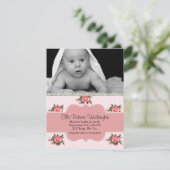 コテージシックなベビーガール誕生のお知らせ 案内状 (スタンド正面)