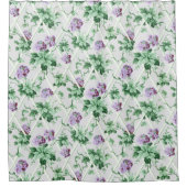 コテージシックパープルアジアスオントレリス シャワーカーテン (正面)