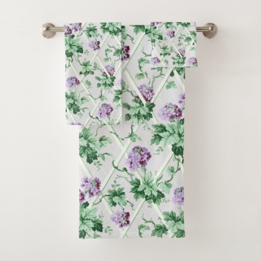 コテージシックパープルアジアスオントレリス バスタオルセット (インサイチュ)