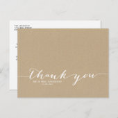 コテージシック手書きスクリプトサンキューポストカード ポストカード (正面/裏面)