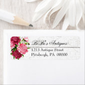 コテージシック素朴ウッドアンドピオニー住所 シール (インサイチュ)