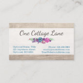 コテージシック素朴フローラキャビン水カラーウッド 名刺 (裏面)