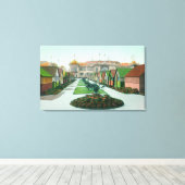 コテージシティアベニュービューサンタクルスCA キャンバスプリント (インサイチュ (ウッドフロア))