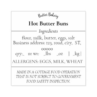 コテージシンプルフードローゴム印 ラバースタンプ