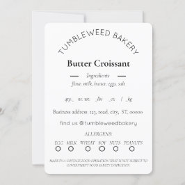 コテージシンプル食品ラベルテンプレート 招待状