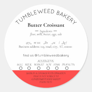 コテージシンプル食品法のシール ラウンドシール