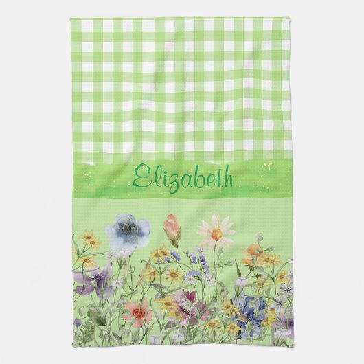 コテージスタイル野草 キッチンタオル (縦)