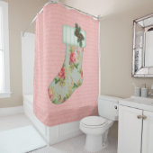 コテージストッキングクリスマスシャワーカーテン シャワーカーテン (インサイチュ)