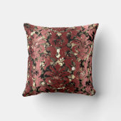 コテージダマスクセピ王室のア金ゴールドブラックブルゴーニュ クッション (裏面)