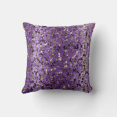 コテージダマスセピ王室のア金ゴールドブラックパープル クッション (裏面)