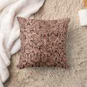 コテージダマスセ王室のピア金ゴールドブラックバラ金ゴールド クッション (ブランケット)