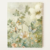 コテージチックワイルドフラワーと蝶の毎年 プランナー手帳 (裏面)