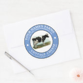 コテージチーズラベルテンプレート ラウンドシール (封筒)