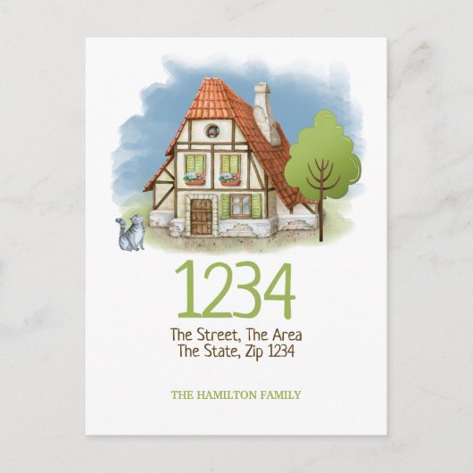 コテージハウスキャットツリー我々家に移動 案内ポストカード (正面)