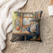 コテージハウスモーニング クッション (ブランケット)