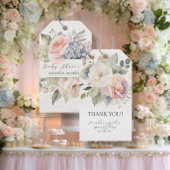 コテージバラガーデンスイートピンクベビーガールシャワー ギフトタグ