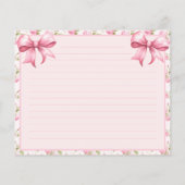 コテージバラコケットブライダルシャワーレシピカード (裏面)