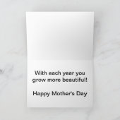 コテージバララージフォントマザーズデイカード カード (内部)