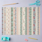 コテージバラ壁紙ストリップティッシュペーパー 薄葉紙 (クラフト)