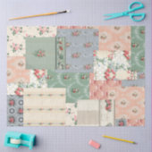 コテージバラ壁紙ティッシュペーパー 薄葉紙 (クラフト)