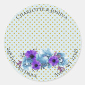 コテージバラ素朴ス結婚スイートパーティーアドレス ラウンドシール (正面)