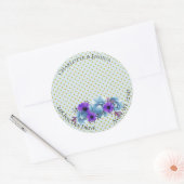 コテージバラ素朴ス結婚スイートパーティーアドレス ラウンドシール (封筒)