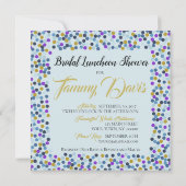 コテージバラ結婚ズスイートシャワー水玉模様 招待状 (裏面)