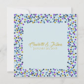 コテージバラ結婚ズスイートシャワー水玉模様 招待状 (正面)