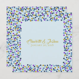 コテージバラ結婚ズスイートシャワー水玉模様 招待状