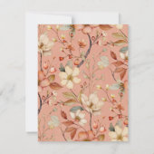 コテージパーソナライズされたコアニュートラル秋ワイルドフラワー サンキューカード (裏面)