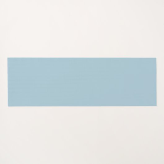 コテージパーソナライズされたピンクローズオンブルーバックグラウンド ヨガマット (裏面(横))