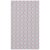 コテージピンクローゼオンブルーバックグラウンド テーブルクロス (正面)