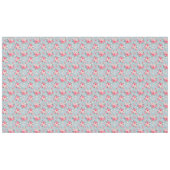 コテージピンクローゼオンブルーバックグラウンド テーブルクロス (正面(横))