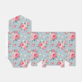 コテージピンクローゼオンブルーバックグラウンド フェイバーボックス (折り畳みなし)