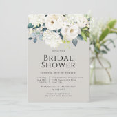 コテージファームハウスホワイトフローラブライダルシャワー 招待状 (スタンド正面)
