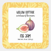 コテージフィグジャム商品ラベルシール スクエアシール (正面)