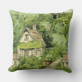 コテージフランスのグリーンオアシス クッション (正面)